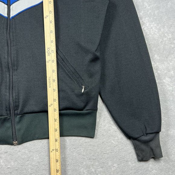 VTG NIKE Spell Out Swoosh Track Jacket Men’s Medium Blue Sweatshirt 80s Blue Tag - Picture 7 of 10